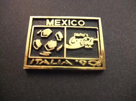 WK voetbal Italië 1990 ,Mexico sponsor Coca Cola